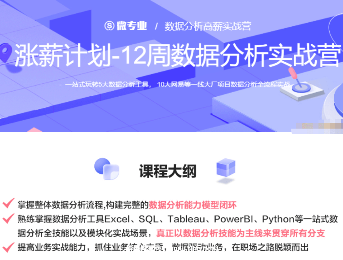 网易-涨薪计划12周数据分析实战营2022年