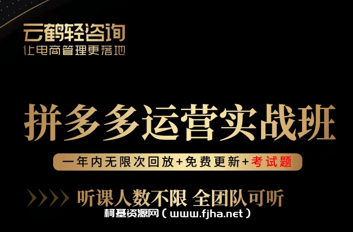 老陶-拼多多运营实战班